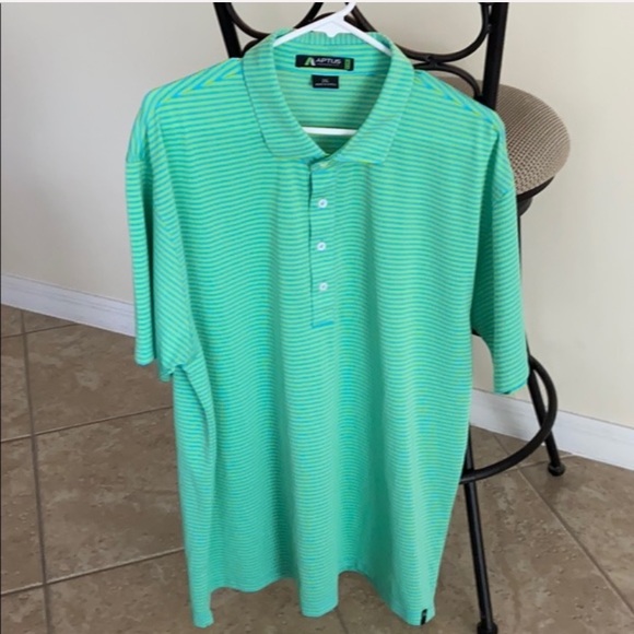 Aptus Golf Striped Tech Shirt - Picture 9 of 9